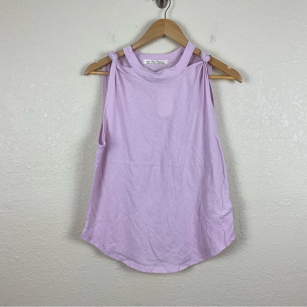 Free People We The Free Lilac Knot Shoulder Sleeveless Top Size Medium Women